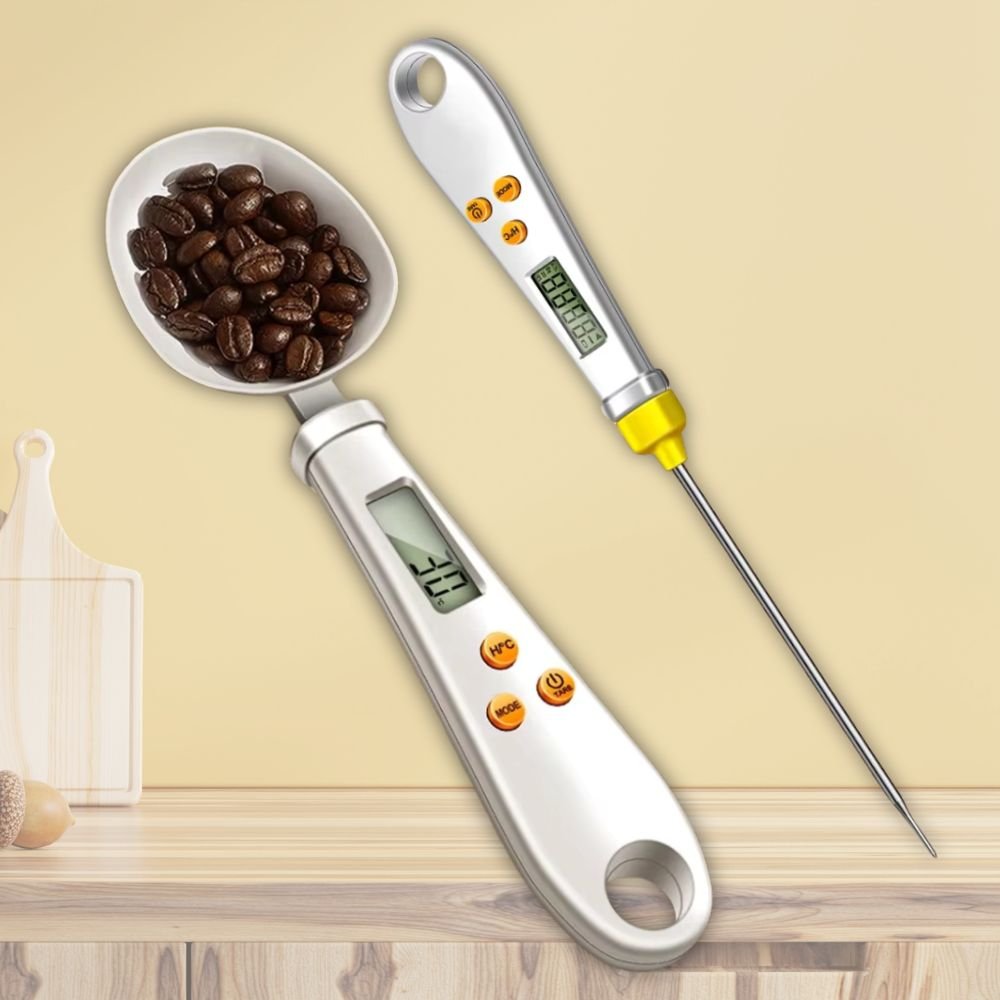 2-in-1 Digital Mini Spoon Scale & Food Thermometer - TRENDVYO