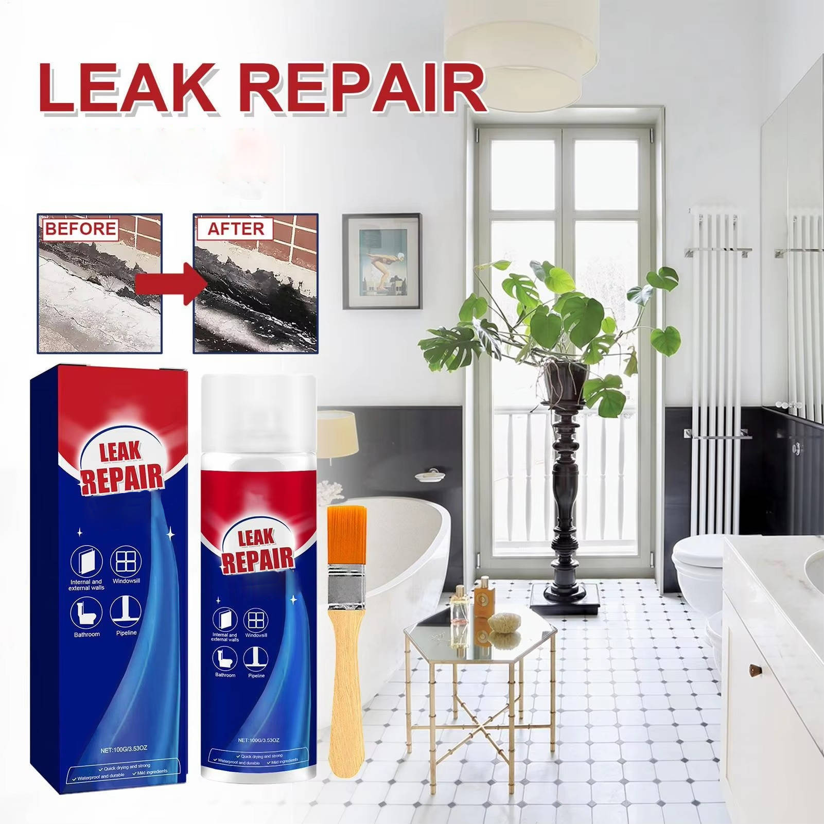 2 Set Leak Repair Waterproof Sealant Spray All Purpose - TRENDVYO