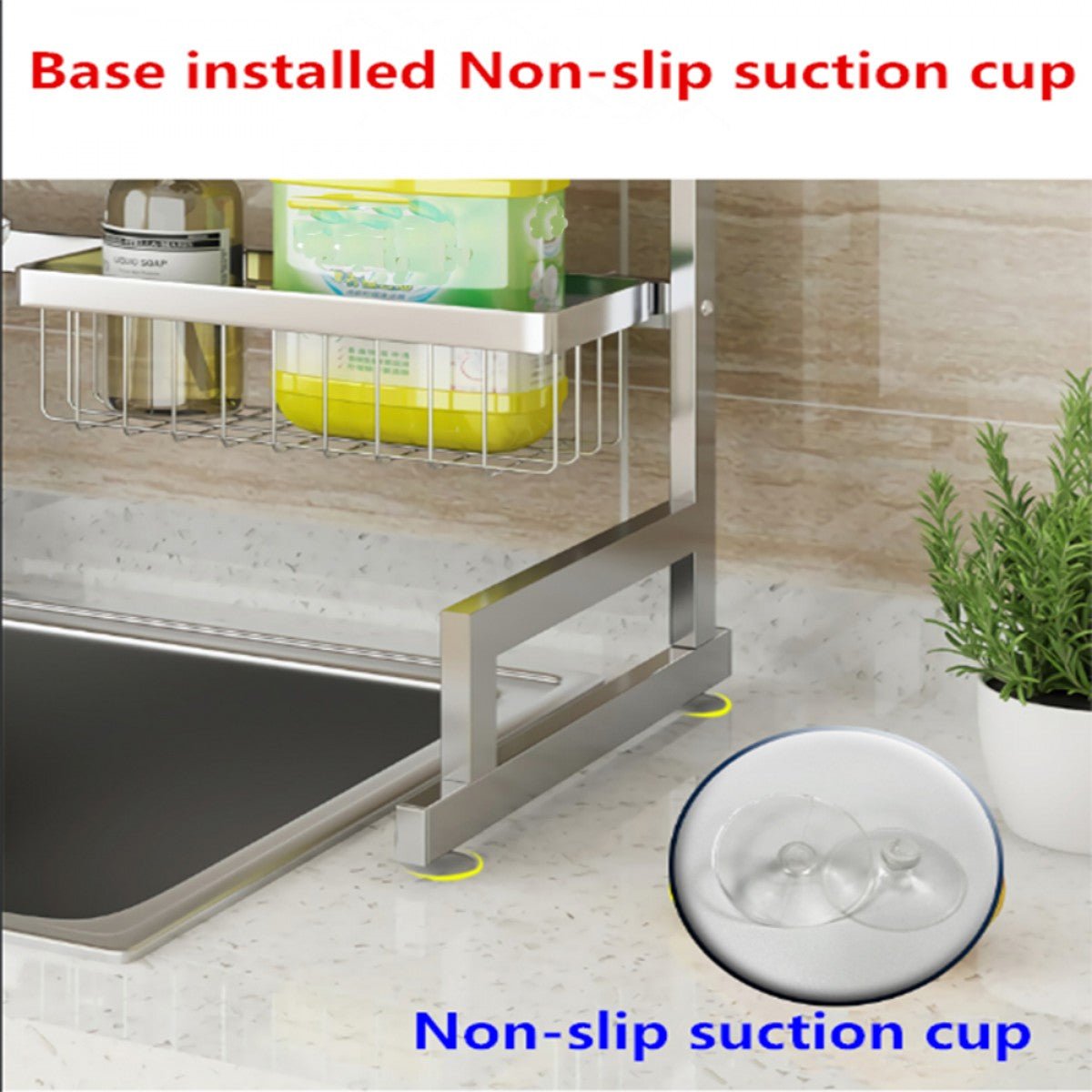 34.6" Stainless Steel Black Dish Drying Rack Over Kitchen Sink, Dishes and Utensils Draining Shelf - TRENDVYO