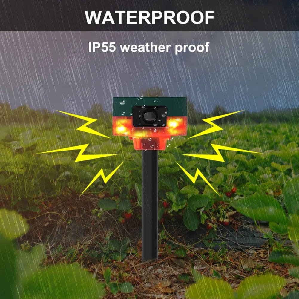 360 Degree Solar Repeller For Pigeon Bird Wild Boar Rabbit Deer - TRENDVYO
