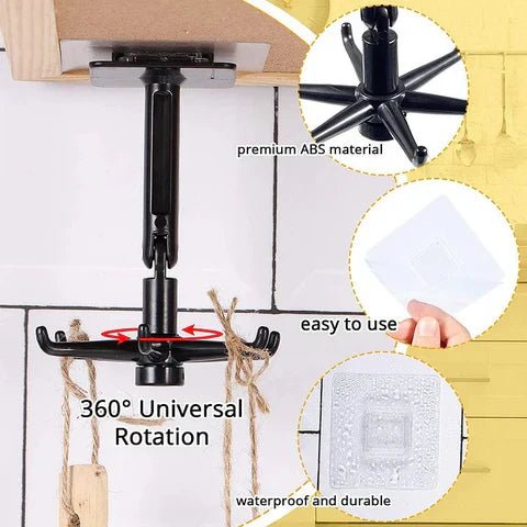 360° Rotating Self-Adhesive Utility Hook - TRENDVYO
