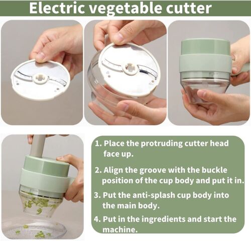 4 In 1 Electric Food Cutter - TRENDVYO