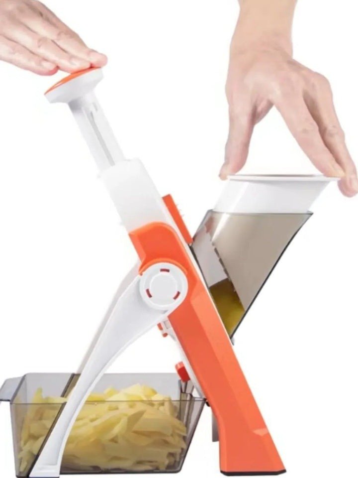 5-in-1 Vegetable Slicer with Collecting Tray - TRENDVYO