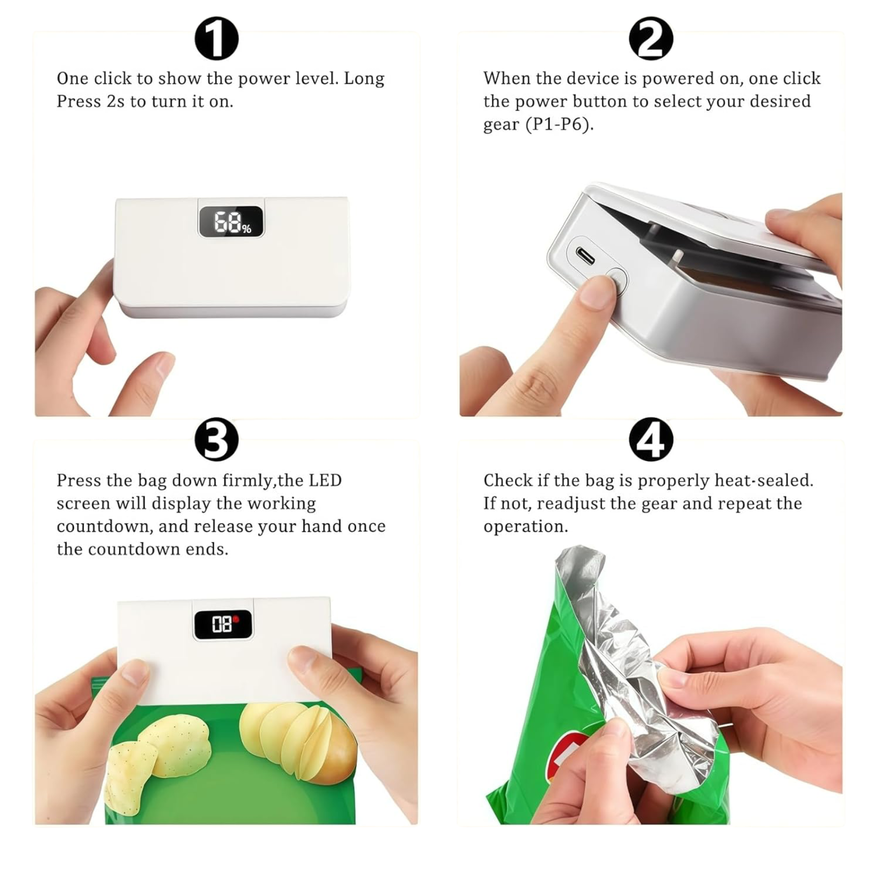 SnackSeal Pro magnetisch am Kühlschrank