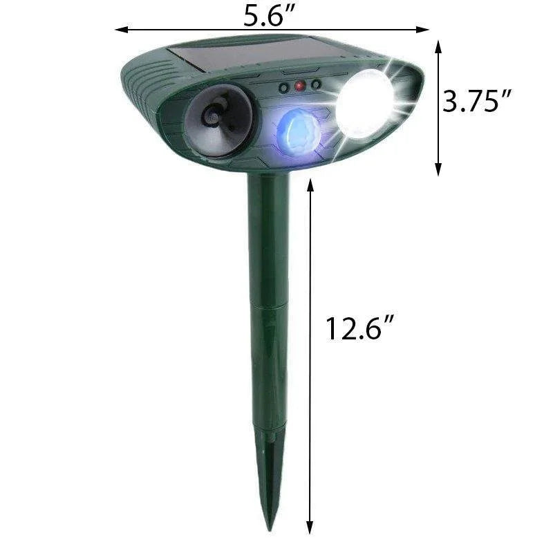 Ultrasonic Chipmunk Repeller - Solar-Powered - Get Rid of Chipmunks in 48 Hours