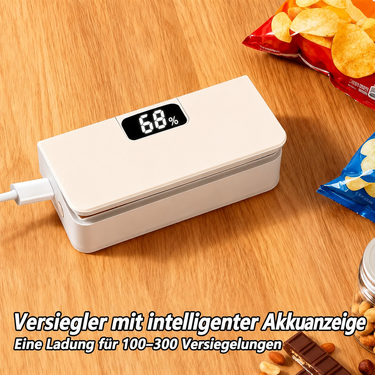 SnackSeal Pro – Magnetischer Beutelversiegler (USB-C)