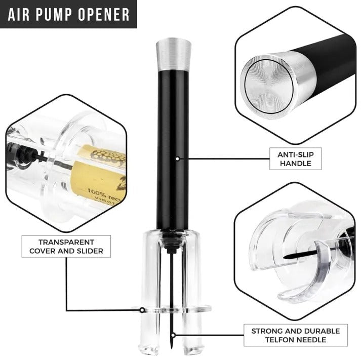 Air-Assist Wine Bottle Opening Set - TRENDVYO