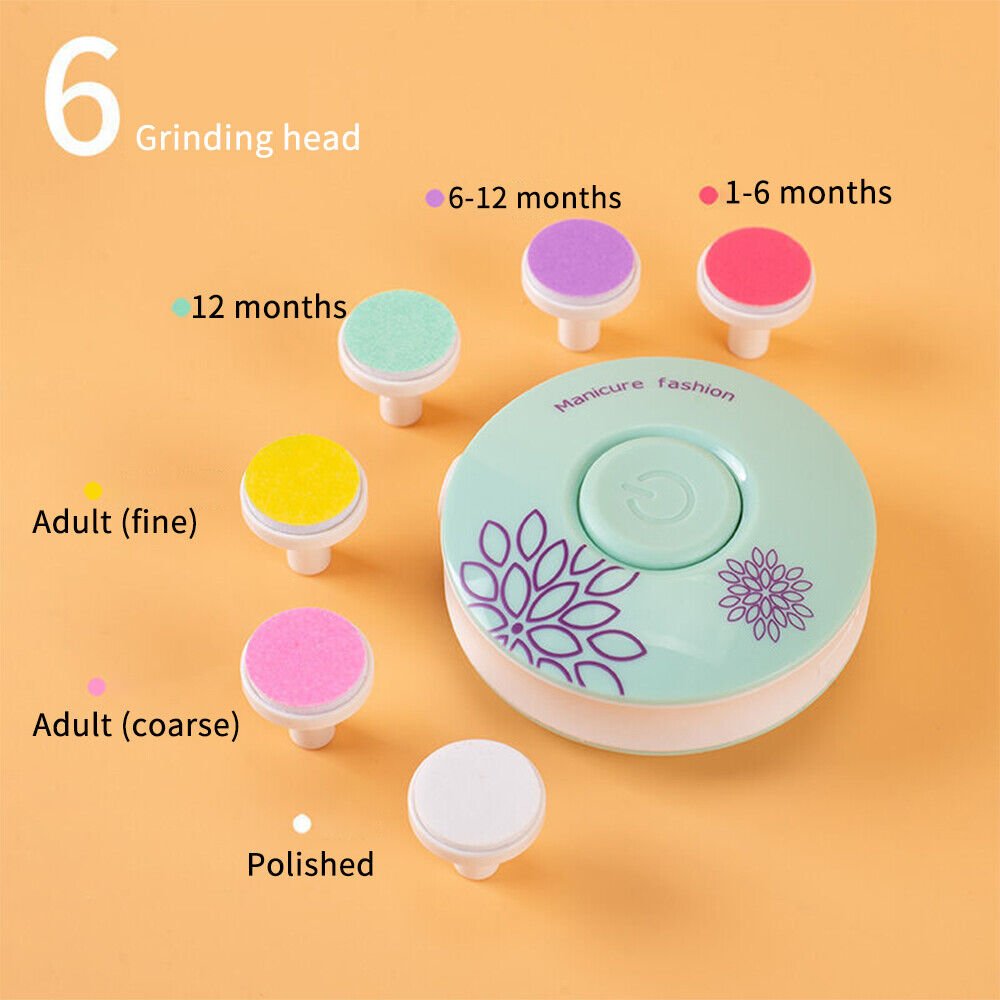 Baby Nail Trimmer with 6 Grinding Heads - TRENDVYO