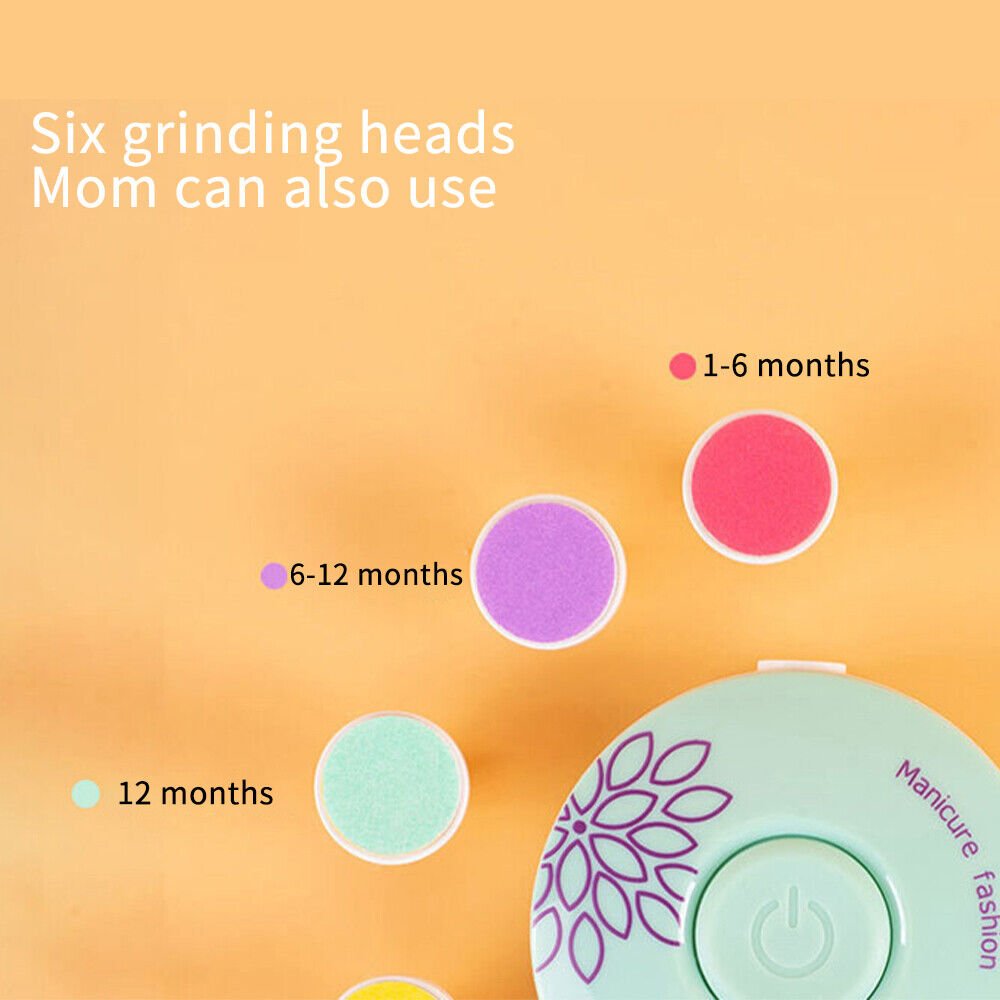 Baby Nail Trimmer with 6 Grinding Heads - TRENDVYO