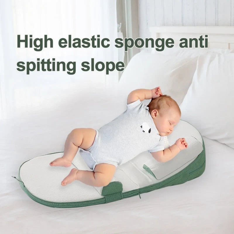 Baby Wedge Side Sleeping Pillow Bed Reflux Anti Roll Newborn Bed - TRENDVYO