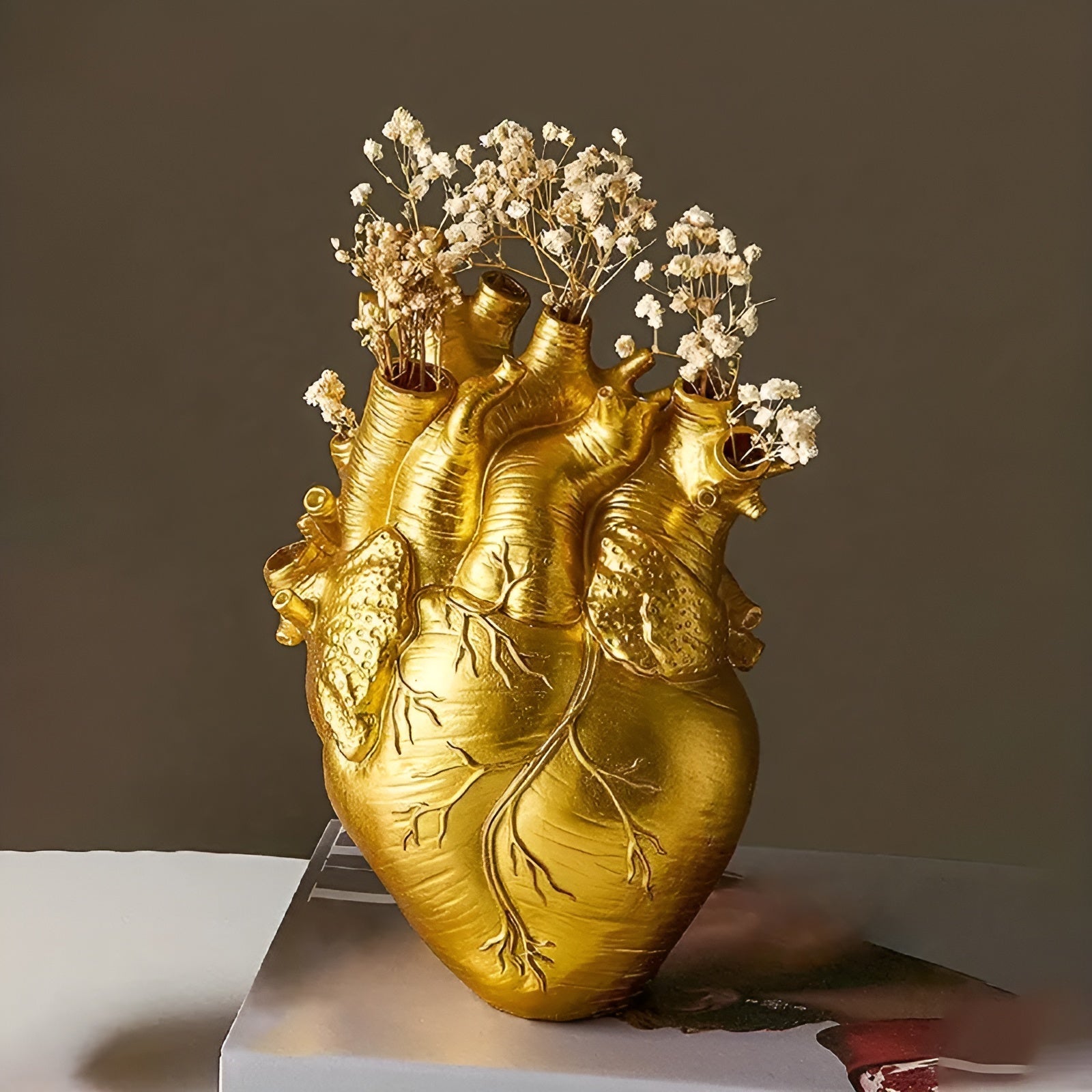 Bamboo & Wood Lively Heart-Shaped Vase - TRENDVYO