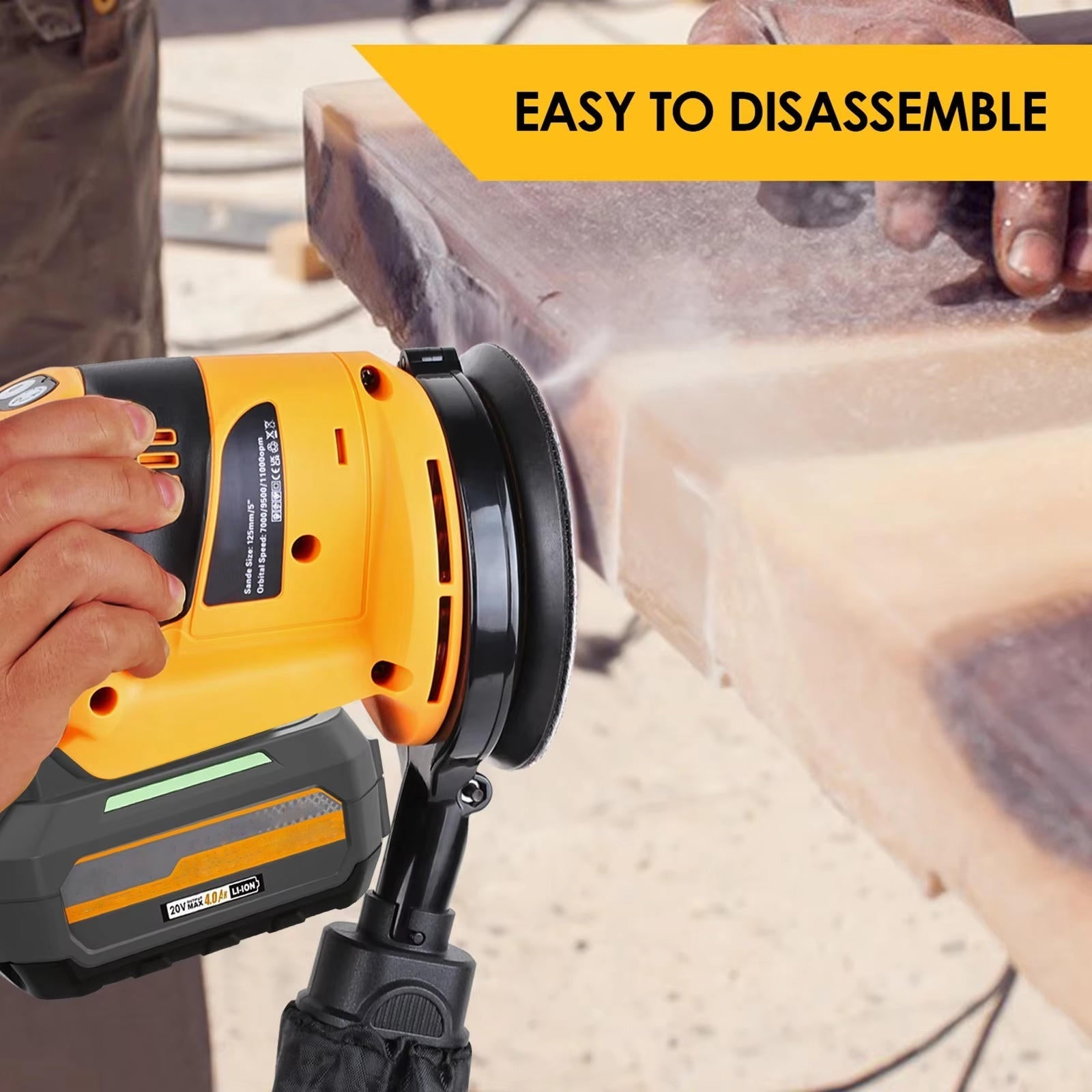 Brushless Orbital Electric Sander - TRENDVYO
