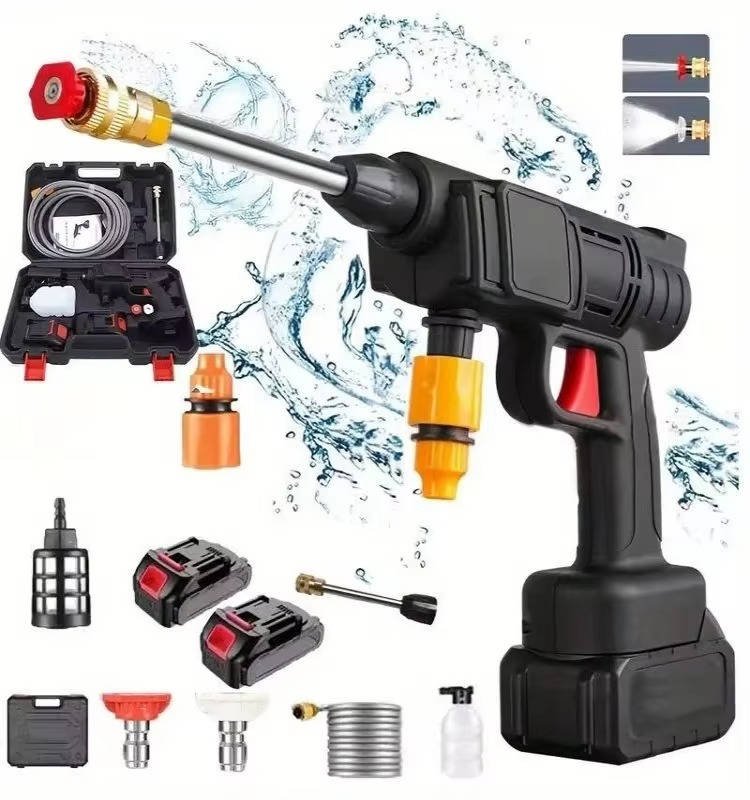 Cordless Portable High Pressure Spray Water Gun Set | Ideal for Cleaning Cars, Patios & Garden Furniture - TRENDVYO