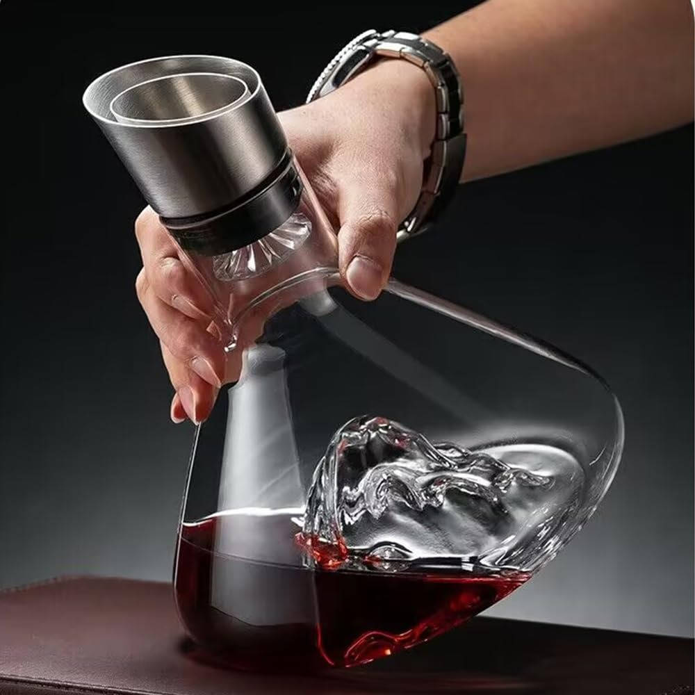 Crystal Glass Wine Decanter Aerator Carafe - TRENDVYO