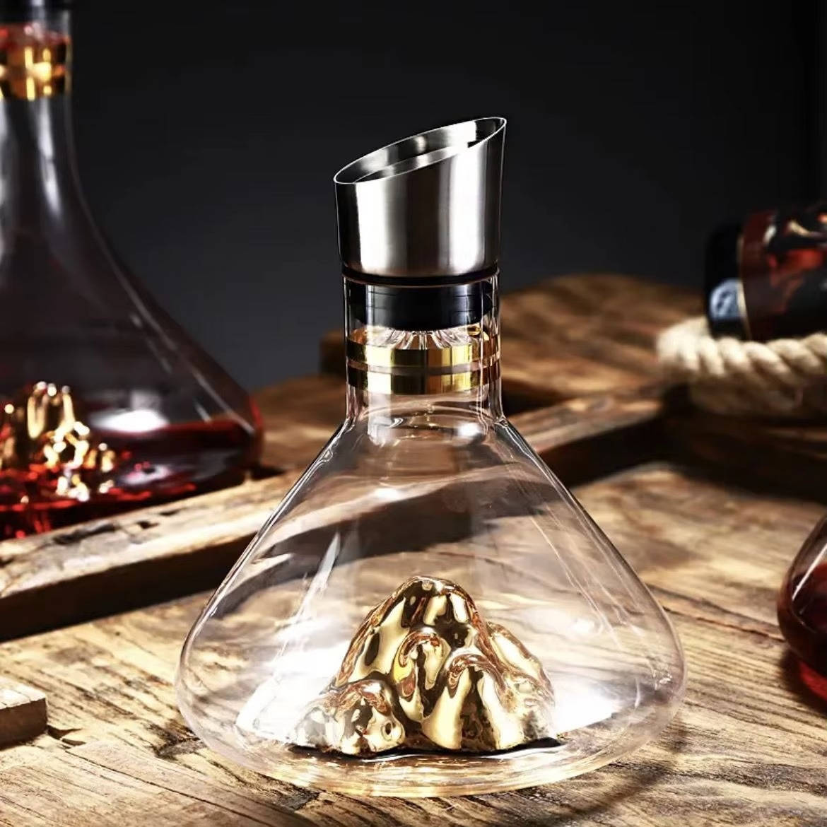 Crystal Glass Wine Decanter Aerator Carafe - TRENDVYO