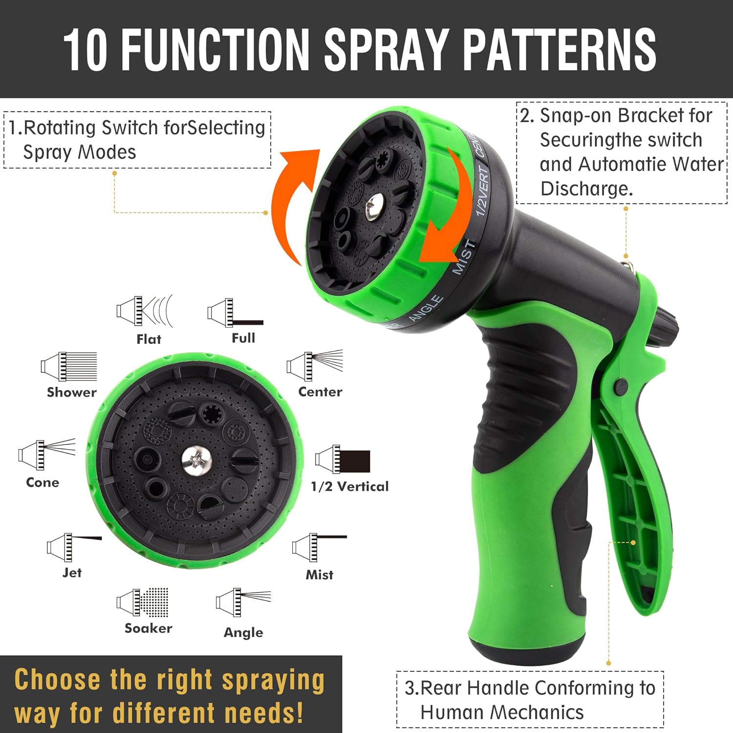 Expandable Garden Hose With 10 Functions Spray Nozzle - TRENDVYO
