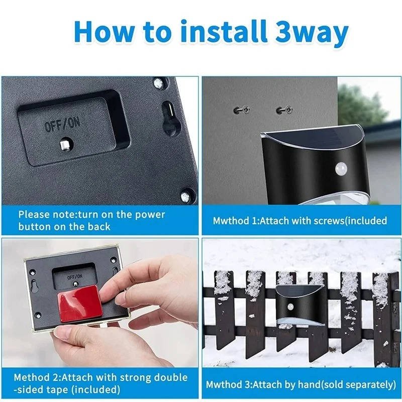 Fence Light Stair Lights Outdoor - Motion Sensor - TRENDVYO