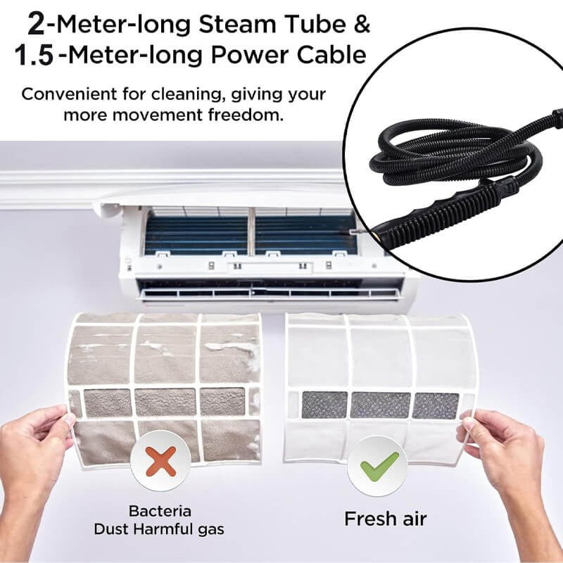 2500W High Pressure Steam Cleaner with Gloves
