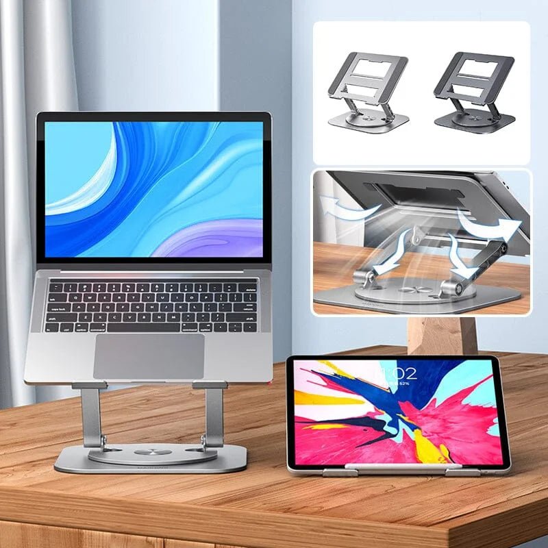 Laptop Stand Aluminum Alloy 360 Degree Rotating Bracket - TRENDVYO
