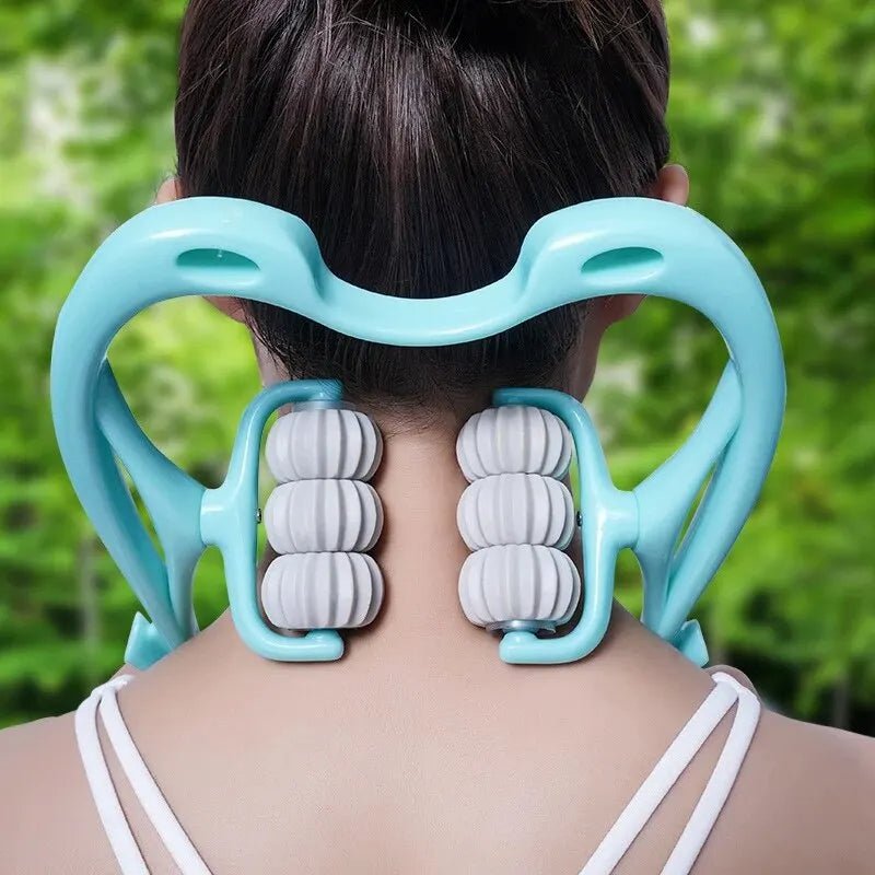 Manual Neck and Shoulder Massager with Kneading Rollers - TRENDVYO