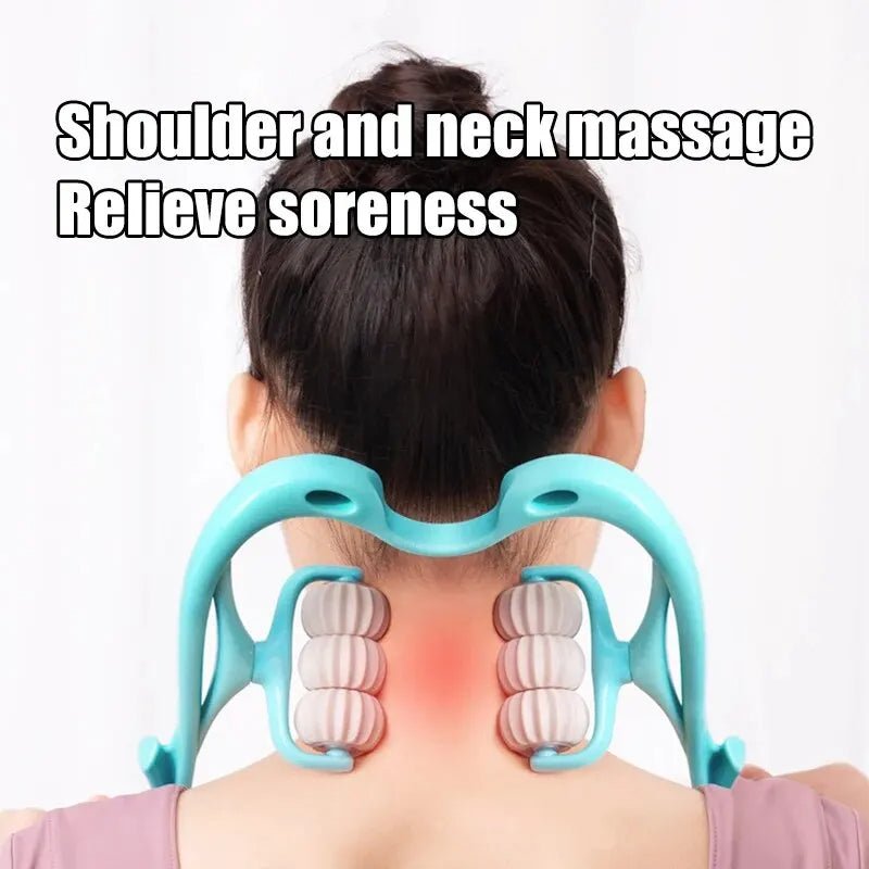 Manual Neck and Shoulder Massager with Kneading Rollers - TRENDVYO