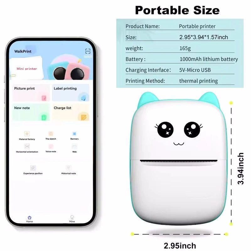 Mini Wireless Portable Thermal Label Printer - TRENDVYO