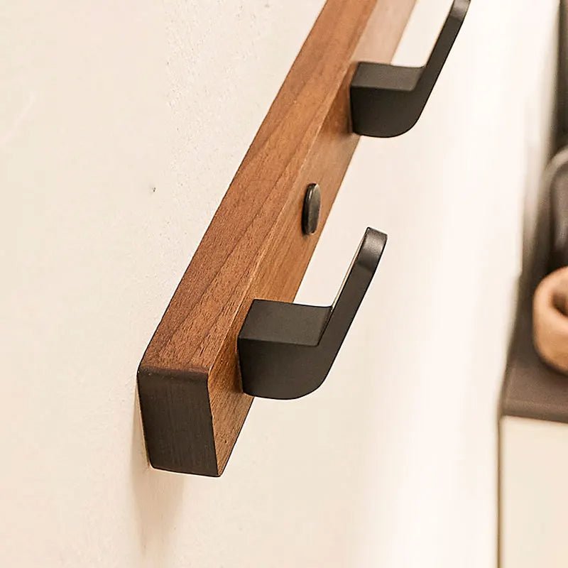 Minimalist Wall-Mounted Coat Hook with Wood & Metal Coat Holder - TRENDVYO