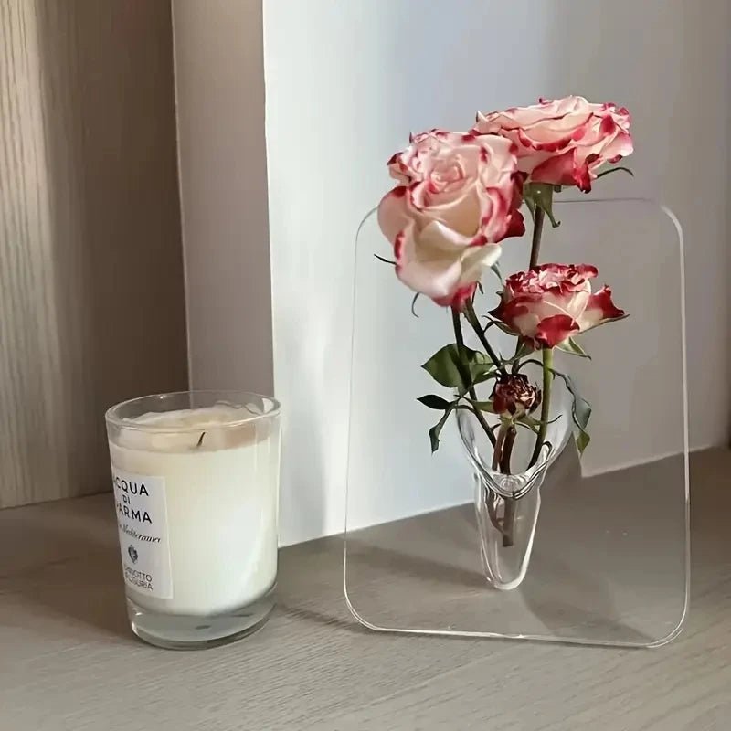 Modern Decorative Acrylic Picture Frame Flower Vase - TRENDVYO