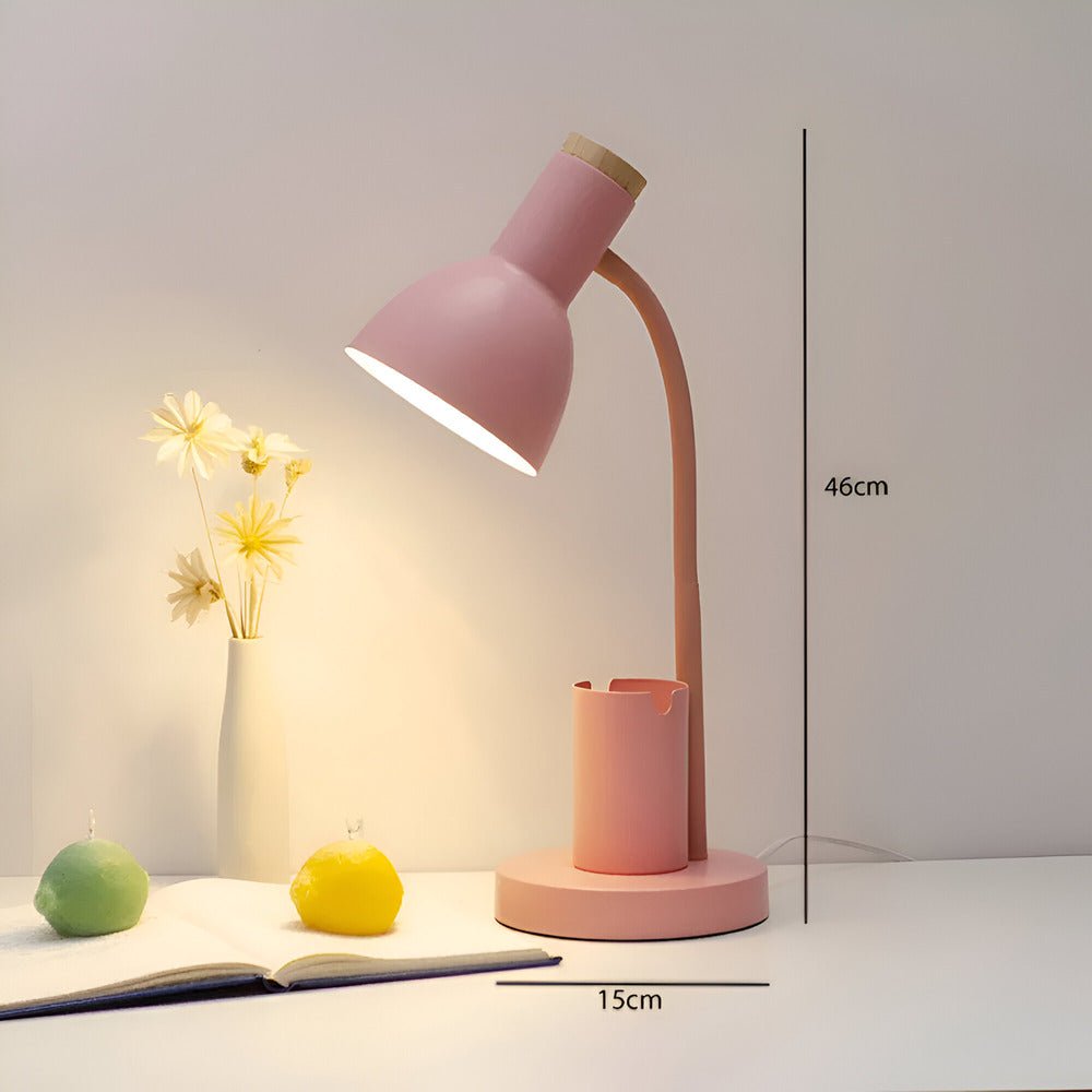 Modern Nordic LED table lamp with stylish pen holder - TRENDVYO