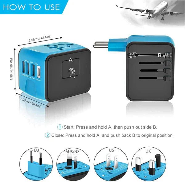 Multi-Port Travel Adapter - TRENDVYO