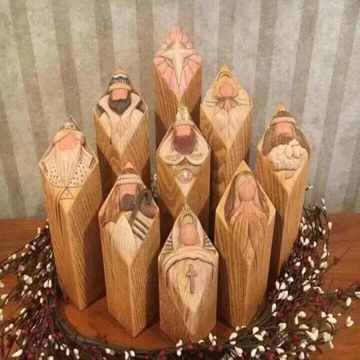 Nativity Scene Column Statues - TRENDVYO