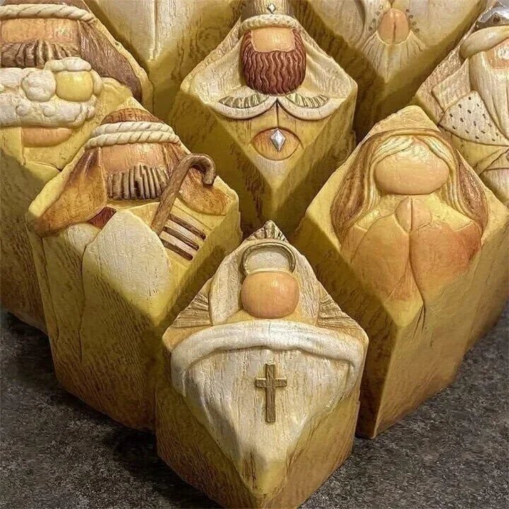 Nativity Scene Column Statues - TRENDVYO