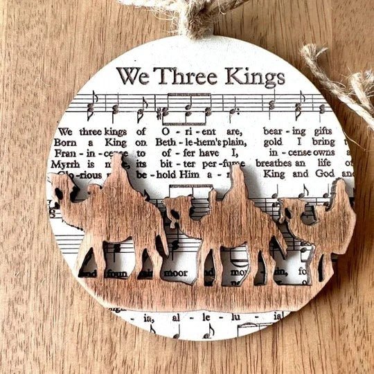 Nativity-Themed Music Sheet Ornament Collection - TRENDVYO