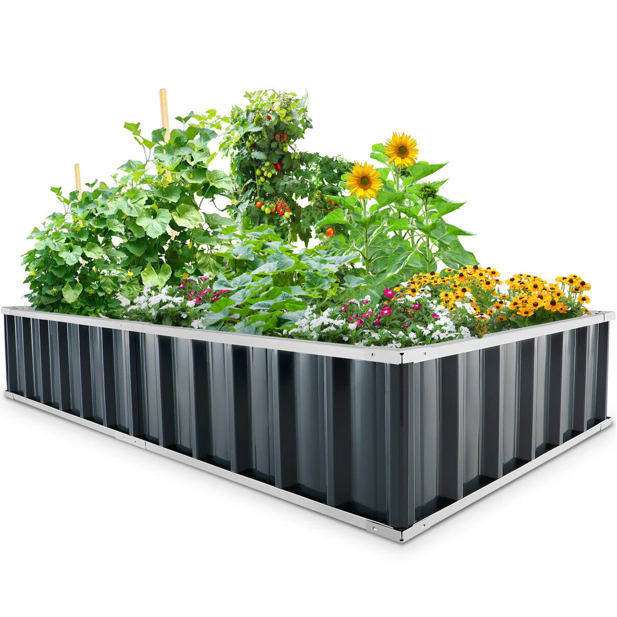 Outdoor Flower Vegetable Raised Garden Bed - TRENDVYO