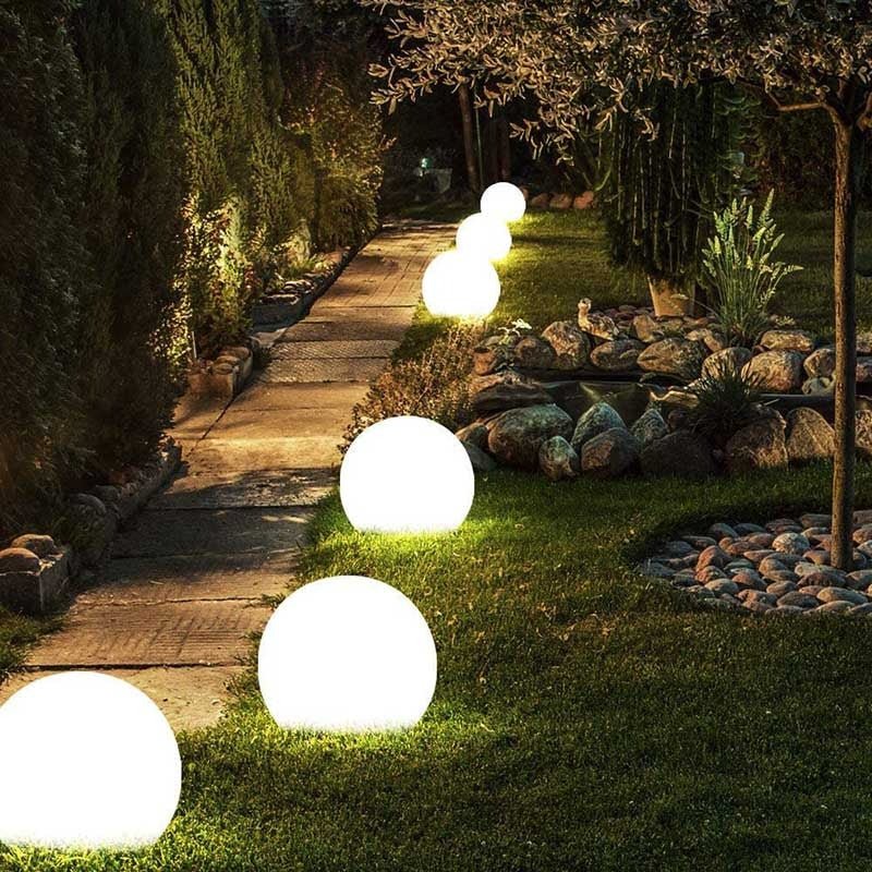 Outdoor Globe Light - Wireless, Weatherproof, 16 Colors LED Sphere light - TRENDVYO