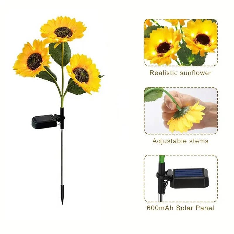 Outdoor Solar Simulation Sunflower Light - TRENDVYO