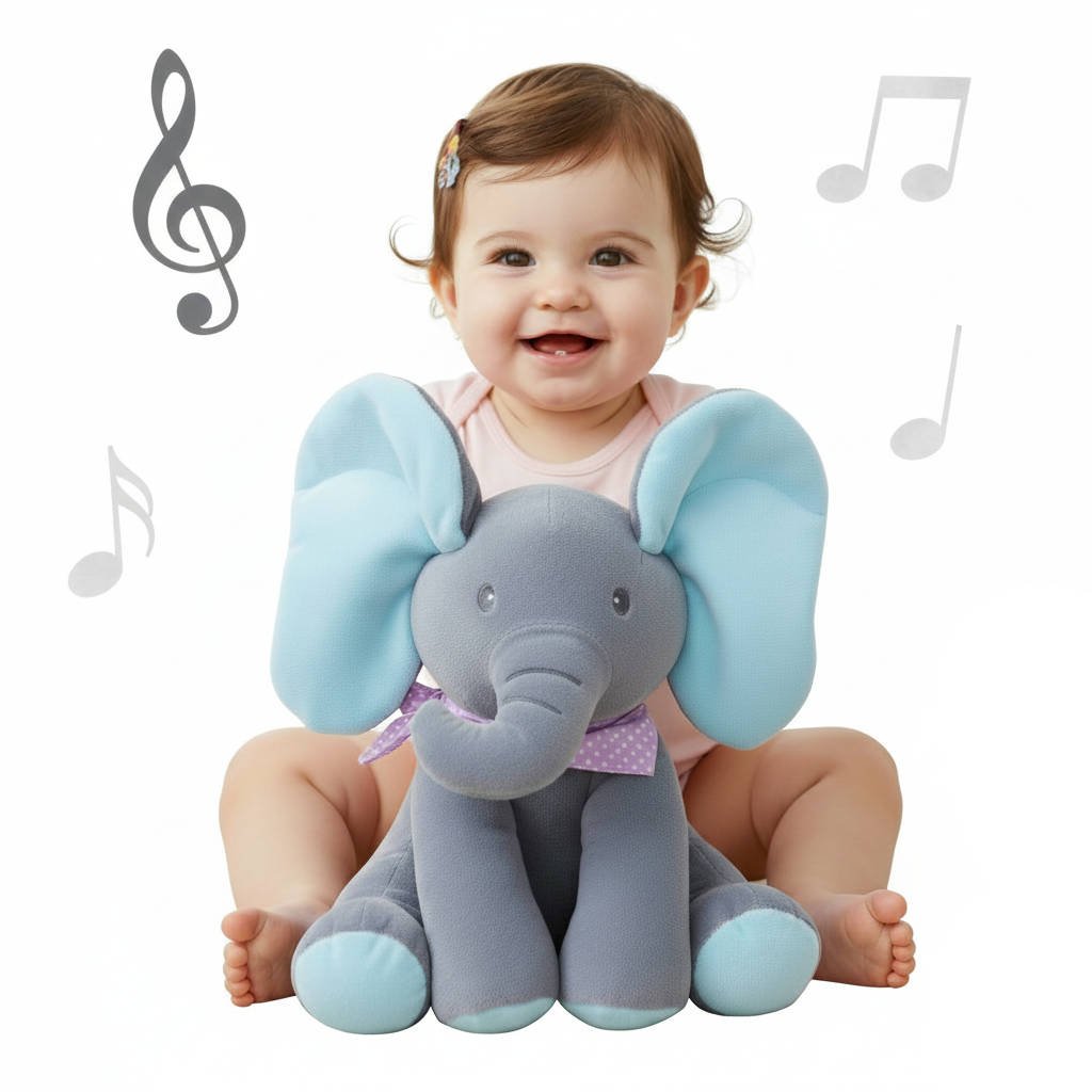 Peek a boo Talking Elephant toy - TRENDVYO