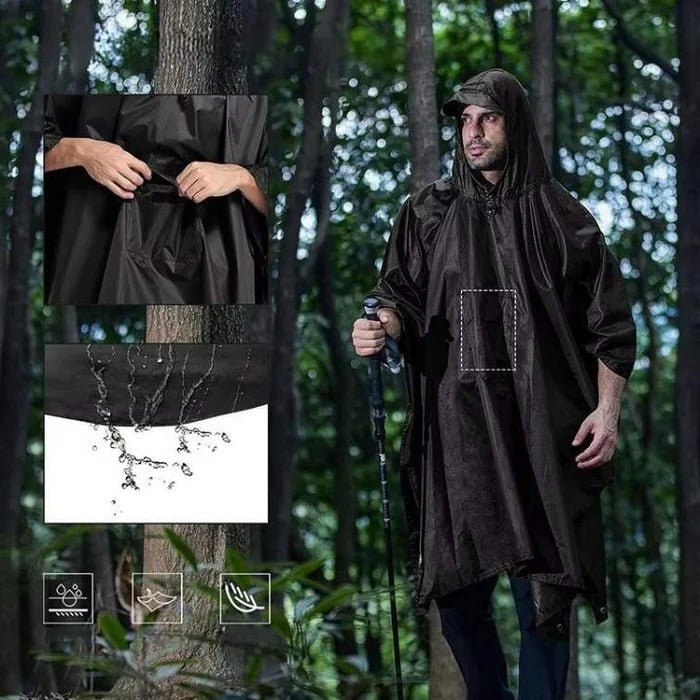Rain Poncho for Outdoor Coverage - TRENDVYO