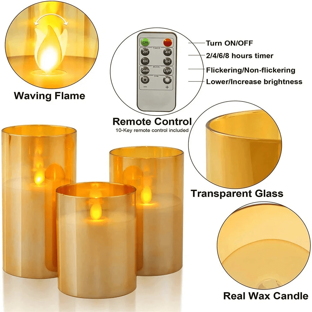 Realistic Flameless Candles With Remote - TRENDVYO