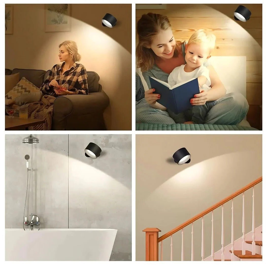 Rechargeable Wall Light with 360° Rotation - TRENDVYO