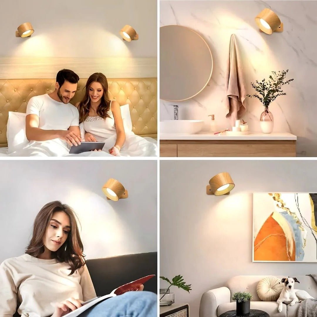 Rechargeable Wall Light with 360° Rotation - TRENDVYO