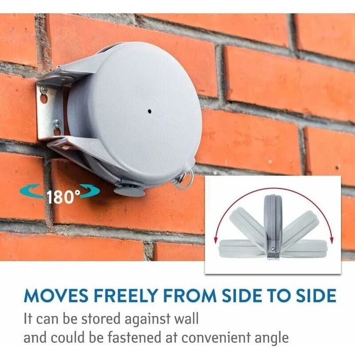 Retractable Washing Line with Swivel Wall Mount - TRENDVYO