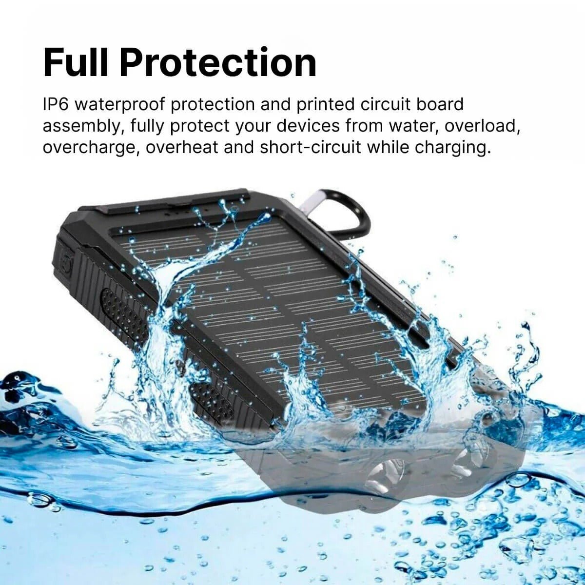 Solar Charger Waterproof Power Bank - TRENDVYO