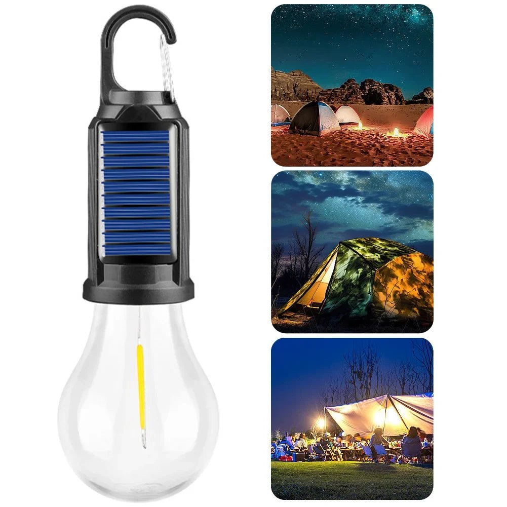 Solar Rechargeable Hooked Camping Light - TRENDVYO
