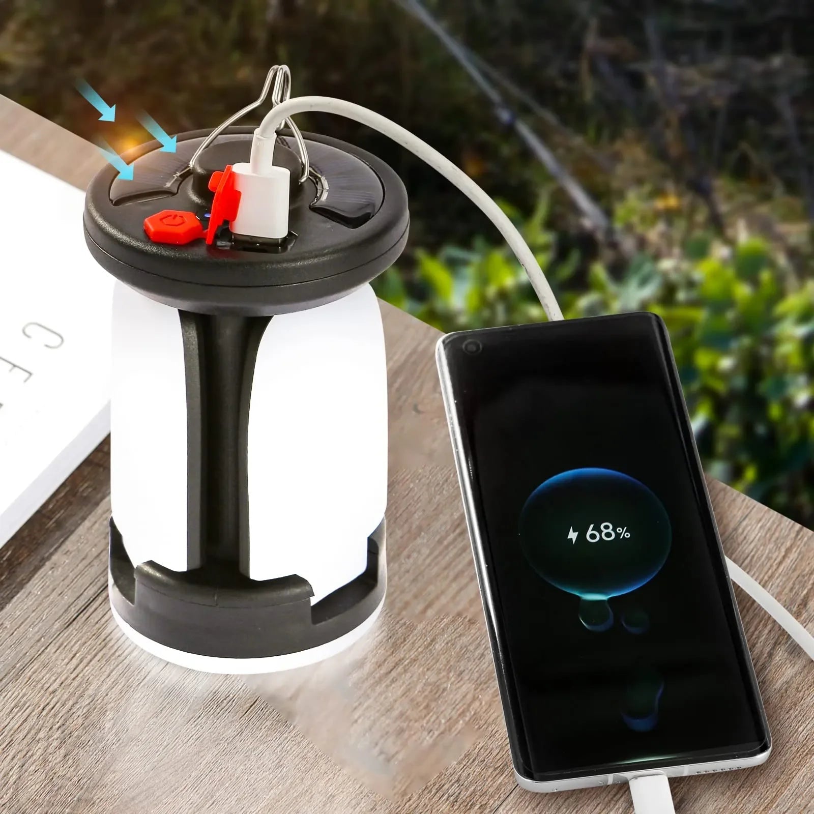 Solar USB Folding Leaf Camping Lantern - TRENDVYO