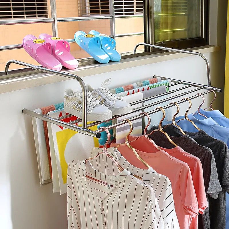 Stainless Steel Extendable Foldable Balcony Clothes Dryer - TRENDVYO