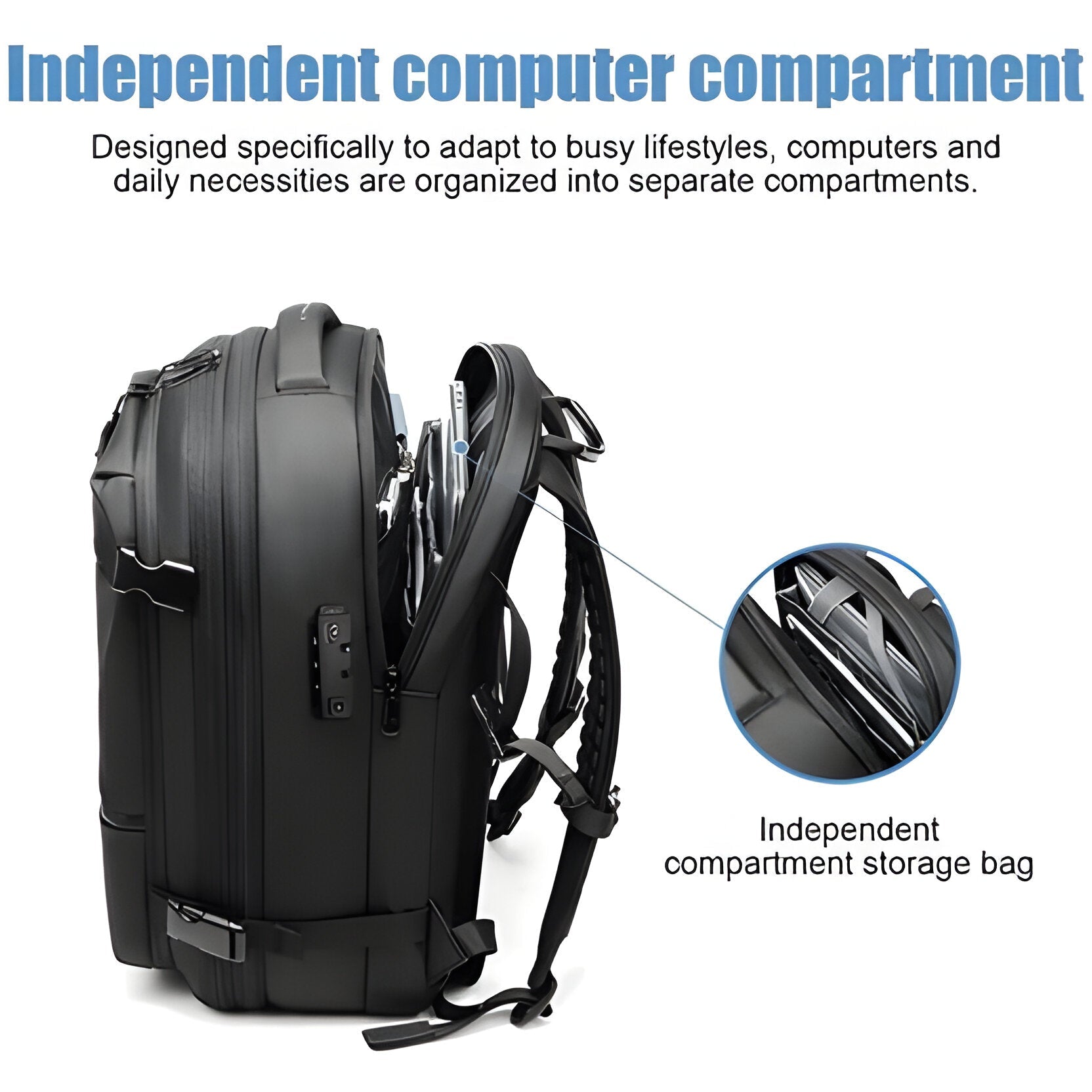 Structured Rucksack with Internal Compression System - TRENDVYO
