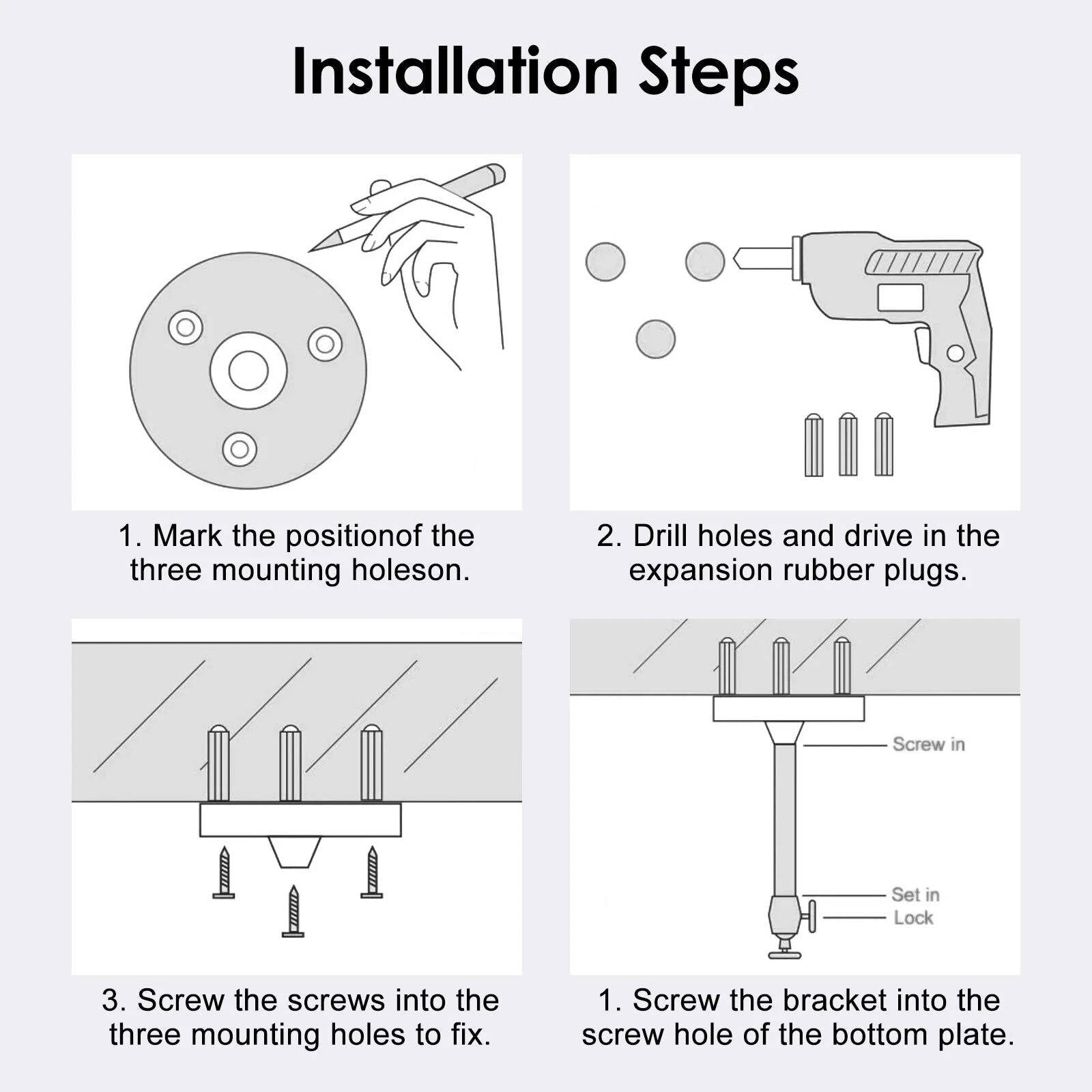 Universal Projector Ceiling Mount Kit - TRENDVYO