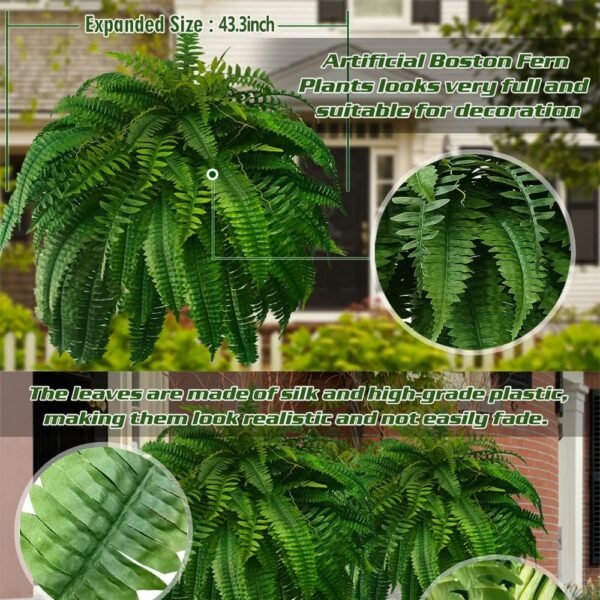 UV Resistant Lifelike Artificial Boston Fern - TRENDVYO