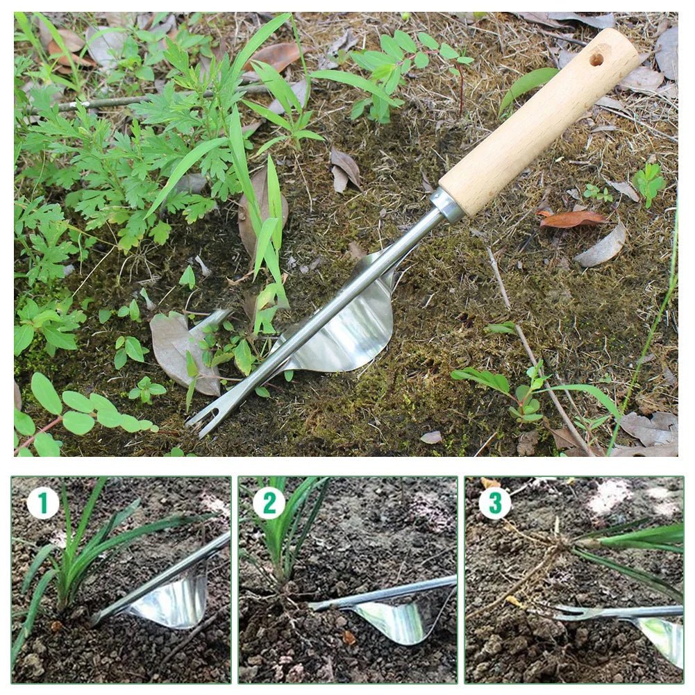 V-Shaped Weed Puller Tool with Long Handle - TRENDVYO